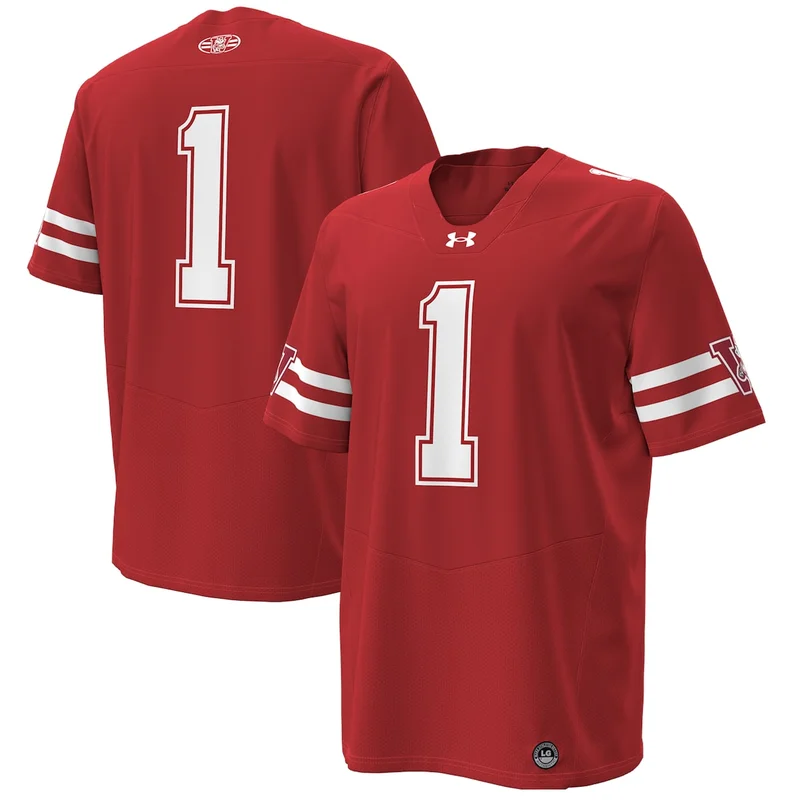 Colosseum Red Wisconsin Badgers Nothing But The Hits Football Jersey - Image 4