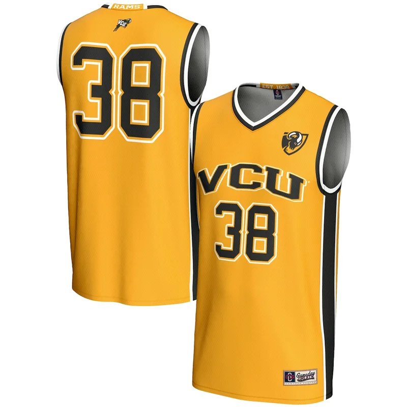 Unisex #38 Gold VCU Rams Lightweight Basketball Jersey GameDay Greats 