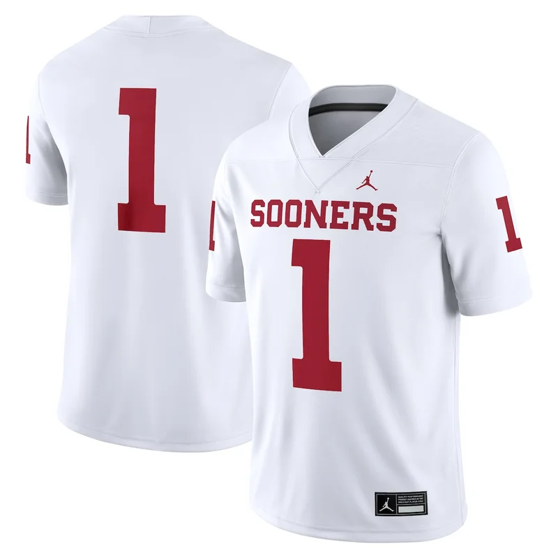 Billy Sims Crimson Oklahoma Sooners Heisman Football Jersey - Image 2