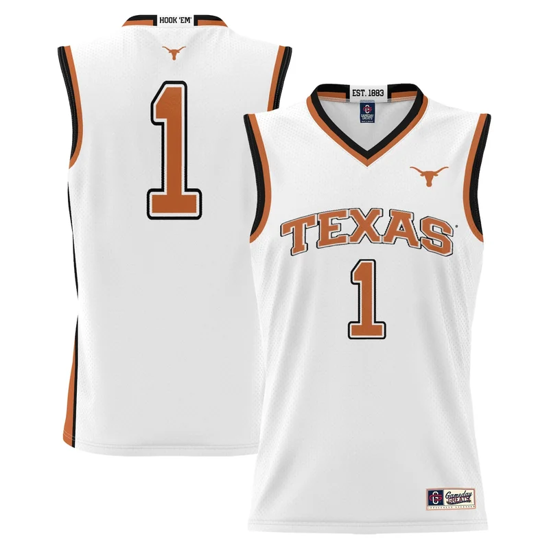 #1 Burnt Orange Texas Longhorns Jersey Basketball - Image 4