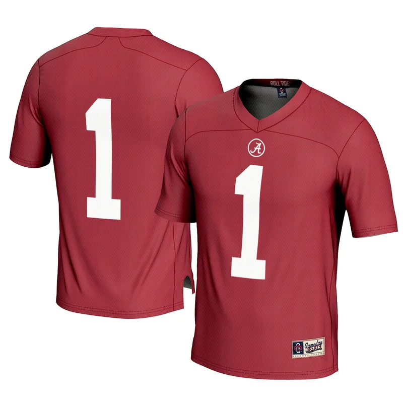 #1 White Alabama Crimson Tide Game Football Jersey - Image 5