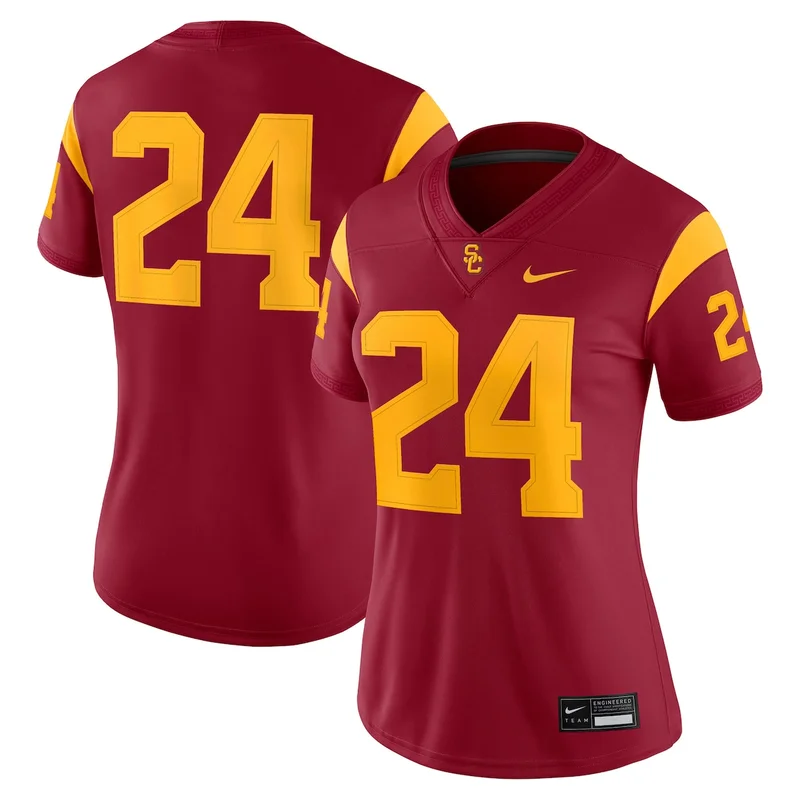 #24 White USC Trojans Game Football Jersey - Image 4