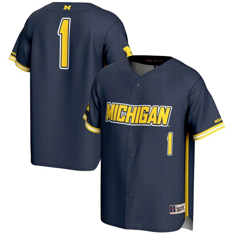 #1 White Michigan Wolverines Lightweight Baseball Jersey GameDay Greats - Image 4