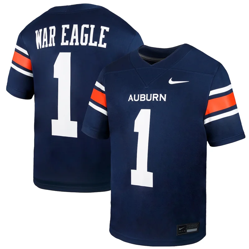 #1 Navy Auburn Tigers Untouchable Game Football Jersey 