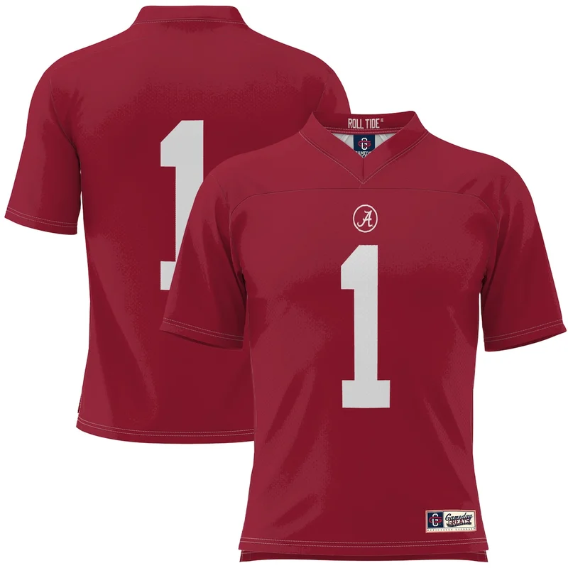 #1 Crimson Alabama Crimson Tide Football Jersey GameDay Greats 