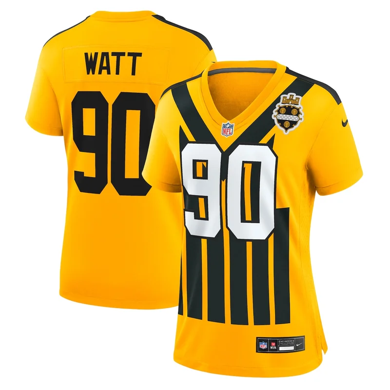 Pittsburgh Steelers T.J. Watt Gold Alternate 1933 Throwback Game Jersey