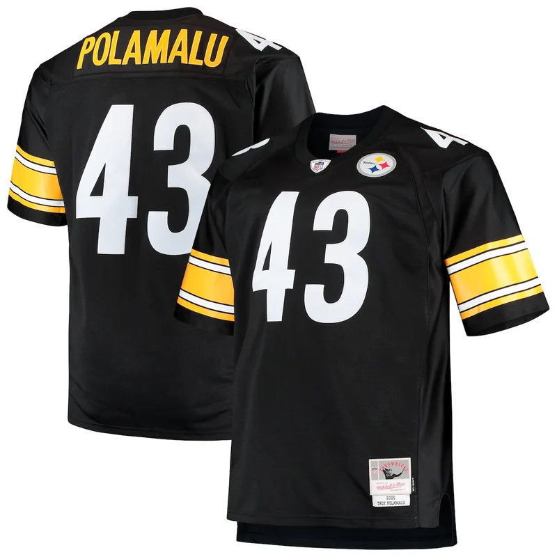 Pittsburgh Steelers Troy Polamalu Black 2005 Gridiron Classics Retired Player Legacy Jersey - Image 3