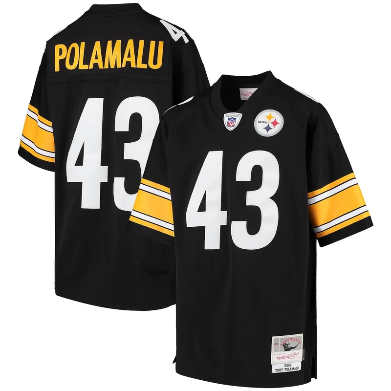 Pittsburgh Steelers Troy Polamalu Black 2005 Gridiron Classics Retired Player Legacy Jersey