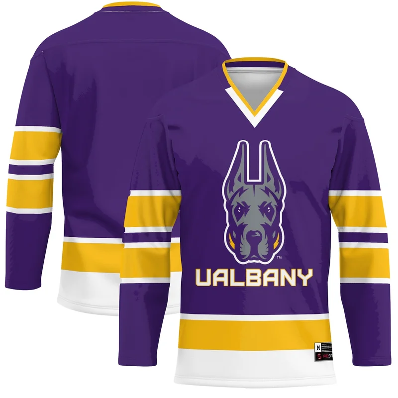 Purple UAlbany Great Danes Hockey Jersey GameDay Greats 