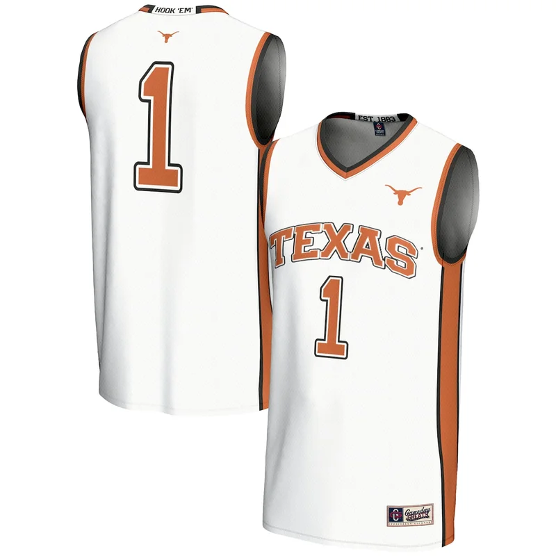 #1 Burnt Orange Texas Longhorns Jersey Basketball - Image 5