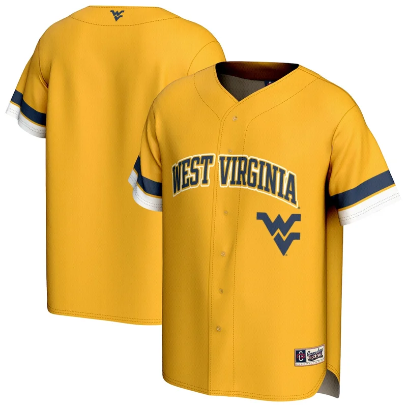 Unisex Gold West Virginia Mountaineers Spirit Baseball Jersey GameDay Greats 