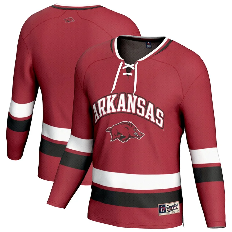 Cardinal Arkansas Razorbacks Spirit Hockey Jersey GameDay Greats 