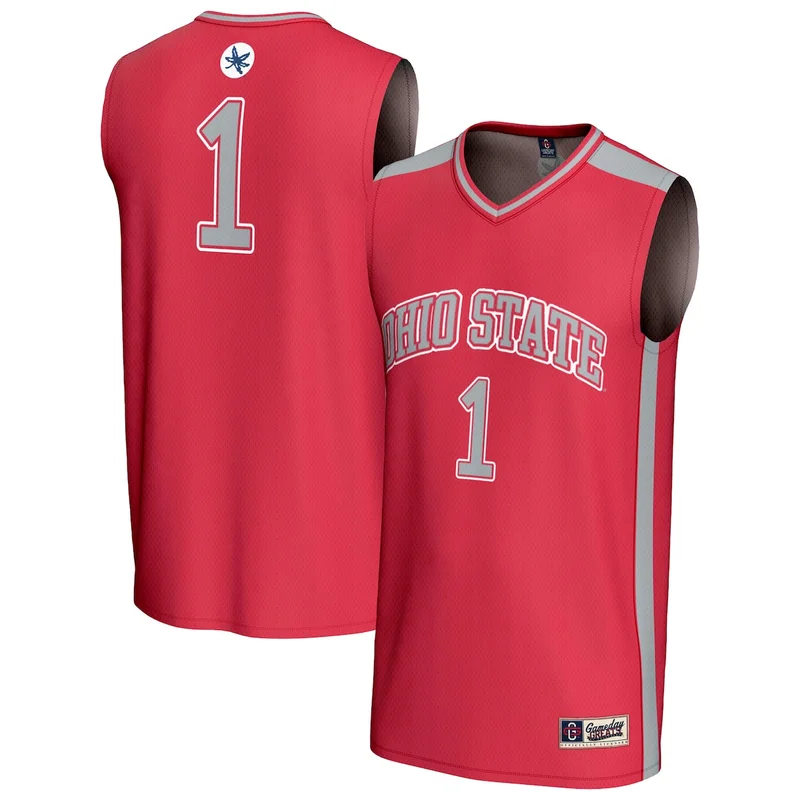 #0 Gray Ohio State Buckeyes Lightweight Basketball Jersey GameDay Greats - Image 2