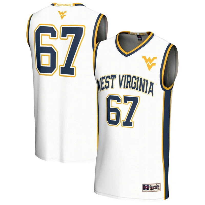 White West Virginia Mountaineers Lightweight Collegiate Basketball Jersey GameDay Greats 