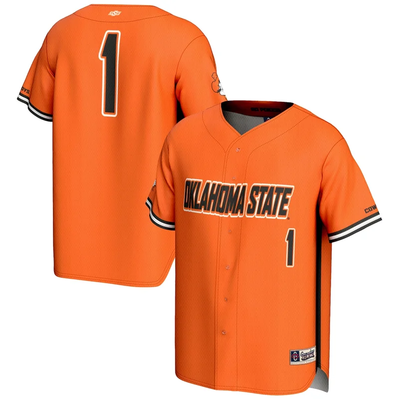 #1 Orange Oklahoma State Cowboys Lightweight Baseball Jersey GameDay Greats 