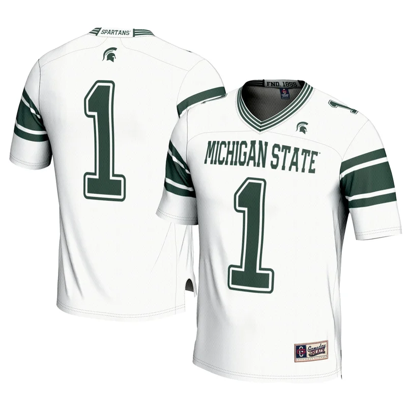 #1 Black Michigan State Spartans Endzone Football Jersey GameDay Greats - Image 4