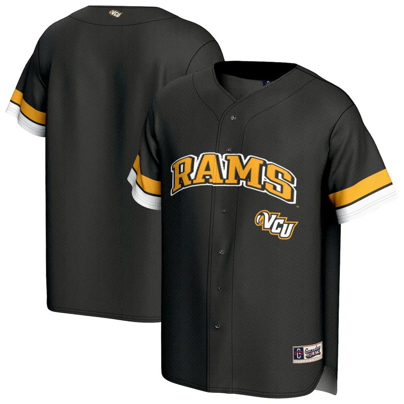 Colosseum Black Vanderbilt Commodores Free Spirited Mesh Button-Up Baseball Jersey - Image 3