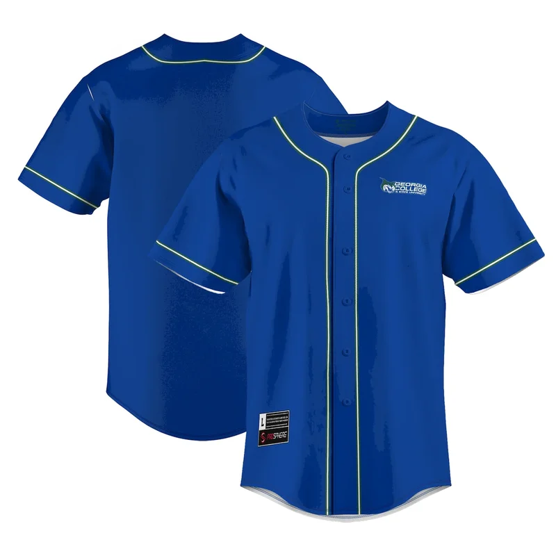 Red Georgia Bulldogs Full-Button Baseball Jersey - Image 2