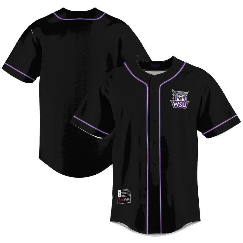 Crimson Washington State Cougars Vapor Elite Two-Button Baseball Jersey - Image 4