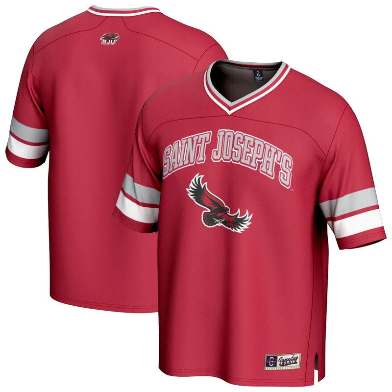 Crimson Saint Josephs Hawks Spirit Football Jersey GameDay Greats 