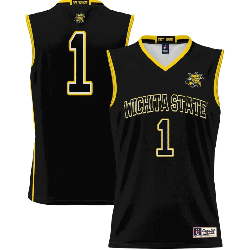 Unisex Yellow Wichita State Shockers #1 Basketball Jersey GameDay Greats - Image 2