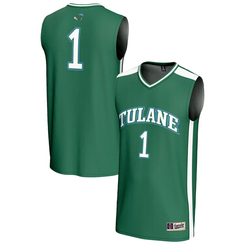 Unisex #1 Green Tulane Green Wave Lightweight Collegiate Basketball Jersey GameDay Greats 
