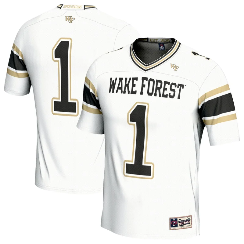 Garb #1 Black Wake Forest Demon Deacons Football Jersey - Image 5