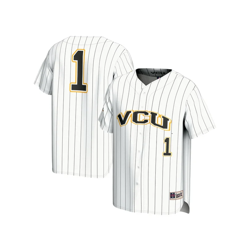 Unisex White #1 VCU Rams Lightweight Baseball Jersey GameDay Greats 