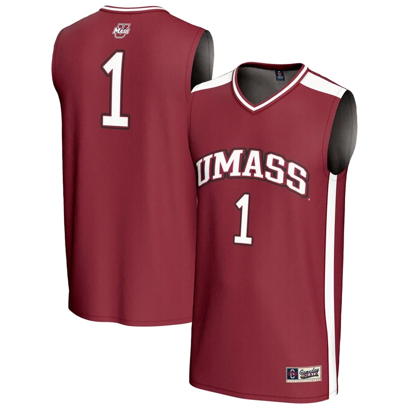 #1 Maroon UMass Minutemen Lightweight Basketball Jersey GameDay Greats 