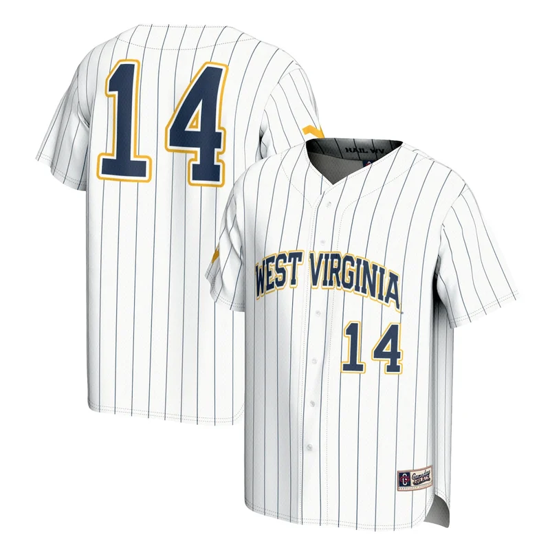 #14 White West Virginia Mountaineers Lightweight Baseball Jersey GameDay Greats 