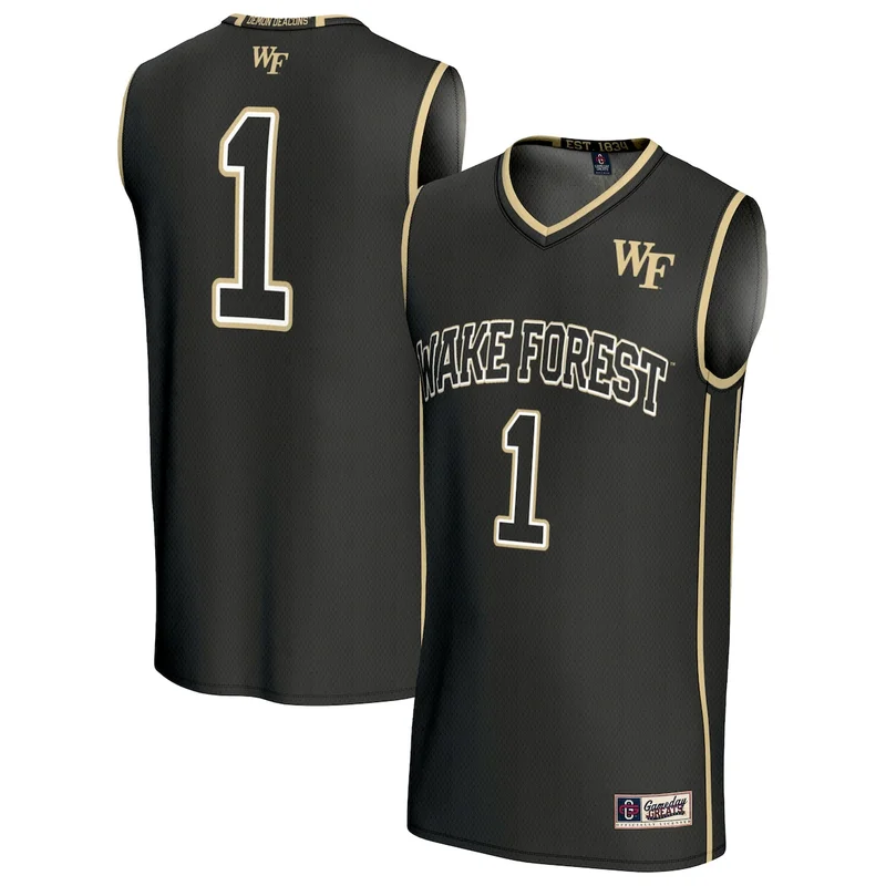 Unisex #1 Gold Wake Forest Demon Deacons Lightweight Collegiate Basketball Jersey GameDay Greats - Image 2