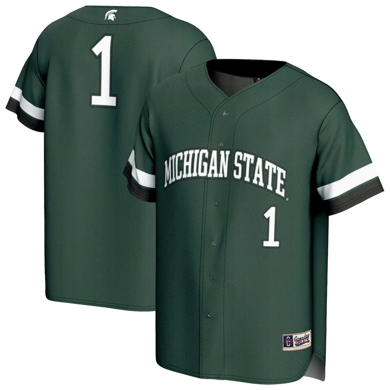 #1 Green Michigan State Spartans Lightweight Baseball Jersey GameDay Greats - Image 3
