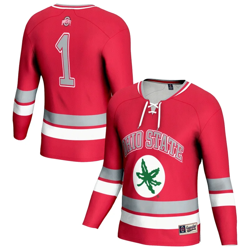 Scarlet Ohio State Buckeyes Lightweight Hockey Team Jersey 