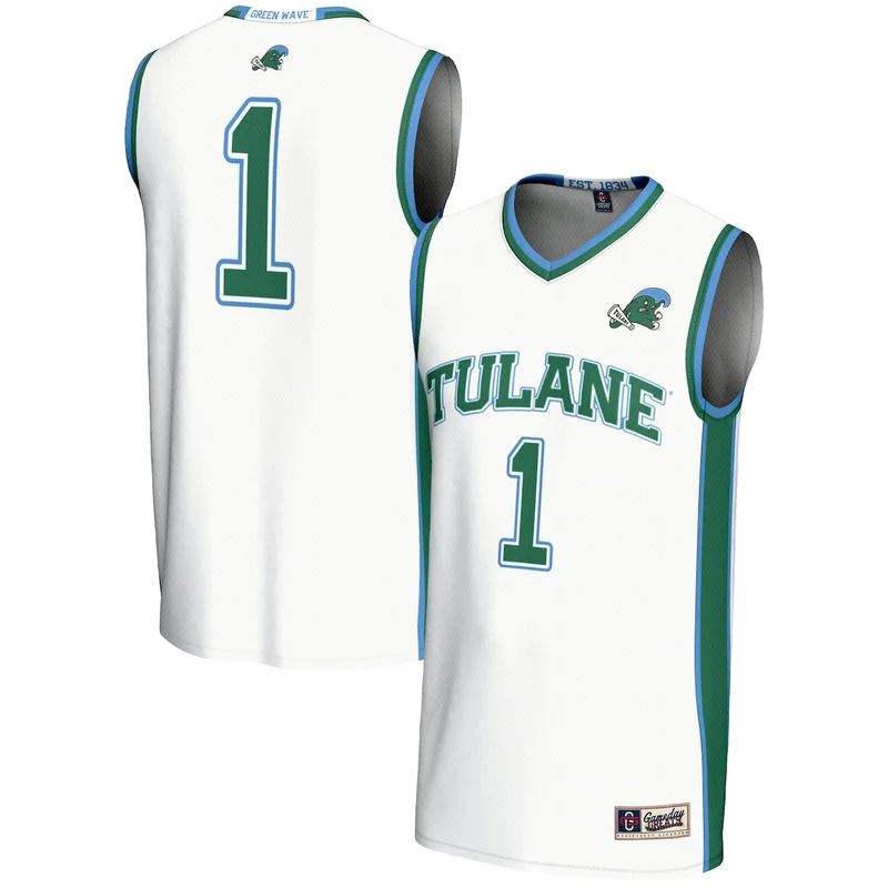 Unisex #1 Green Tulane Green Wave Lightweight Collegiate Basketball Jersey GameDay Greats - Image 2