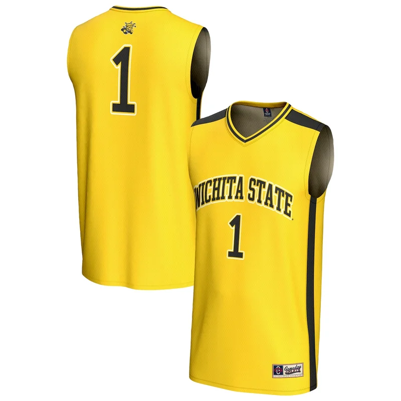 Unisex Yellow Wichita State Shockers #1 Basketball Jersey GameDay Greats - Image 4