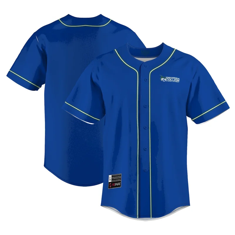 Red Georgia Bulldogs Full-Button Baseball Jersey - Image 3