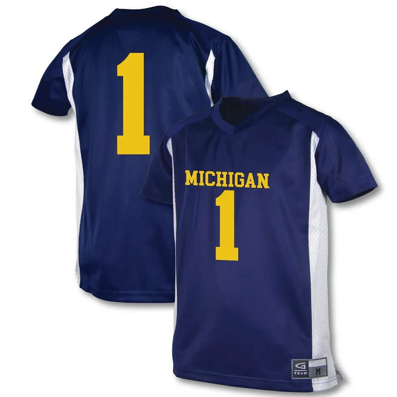 Garb #1 Blue Michigan Wolverines Football Jersey 