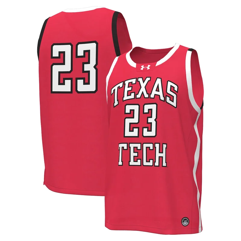 Under Armour #23 Red Texas Tech Red Raiders Basketball Jersey 