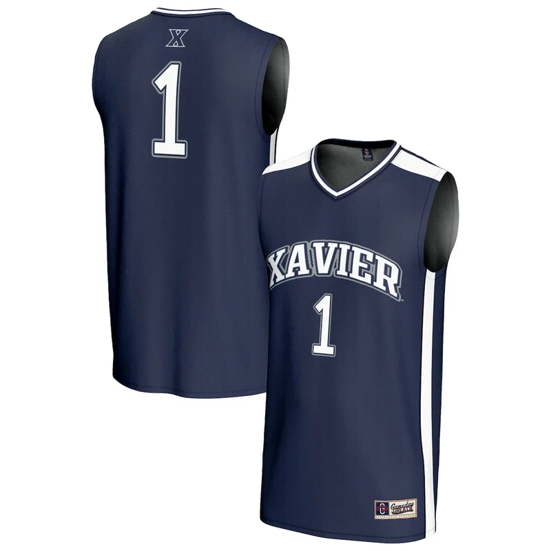 Unisex #1 Navy Xavier Musketeers Lightweight Basketball Jersey GameDay Greats 