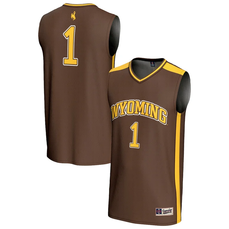 #1 Brown Wyoming Cowboys Lightweight Basketball Jersey GameDay Greats 
