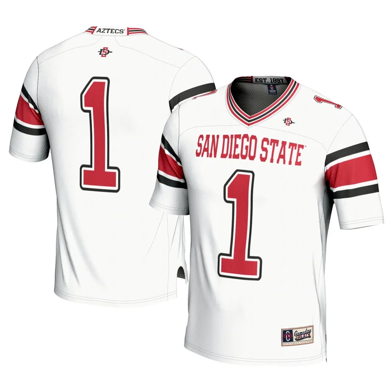 #1 White San Diego State Aztecs Football Jersey GameDay Greats - Image 5