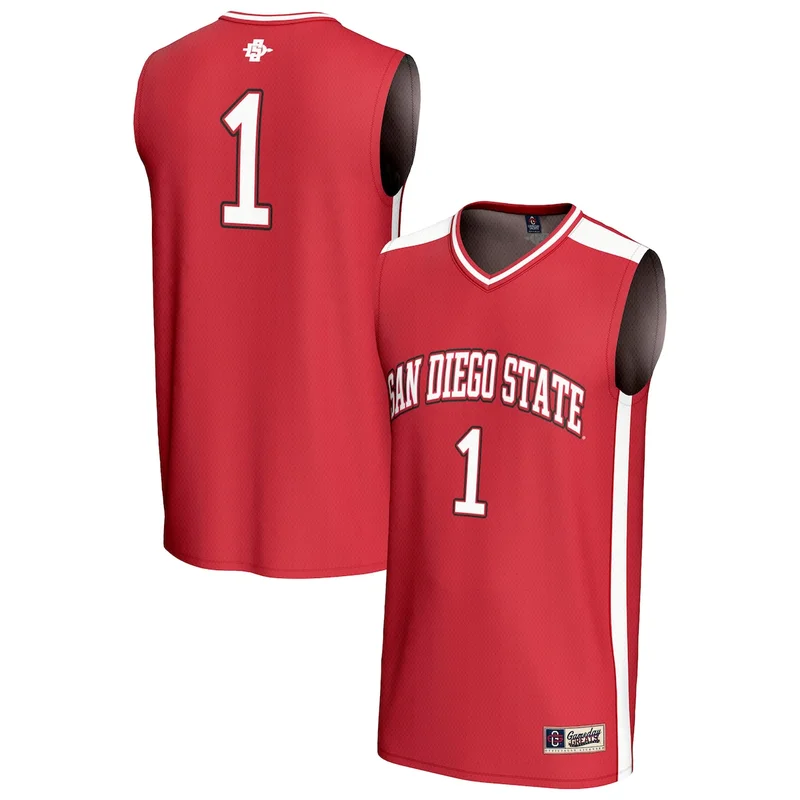 Scarlet #1 San Diego State Aztecs Lightweight Basketball Jersey GameDay Greats - Image 2