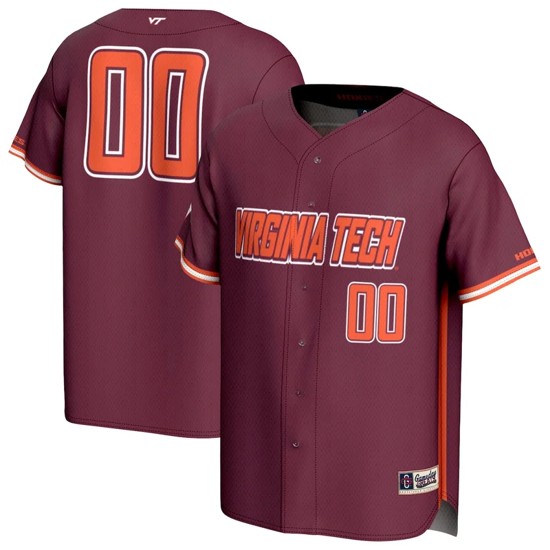 Adult #00 Maroon Virginia Tech Hokies Lightweight Collegiate Baseball Jersey GameDay Greats 