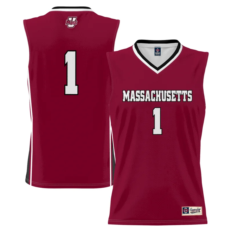 #1 Maroon UMass Minutemen Lightweight Basketball Jersey GameDay Greats - Image 4