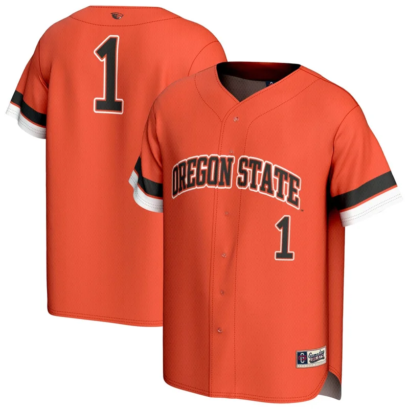 Orange Oregon State Beavers Collegiate Baseball Jersey GameDay Greats - Image 2