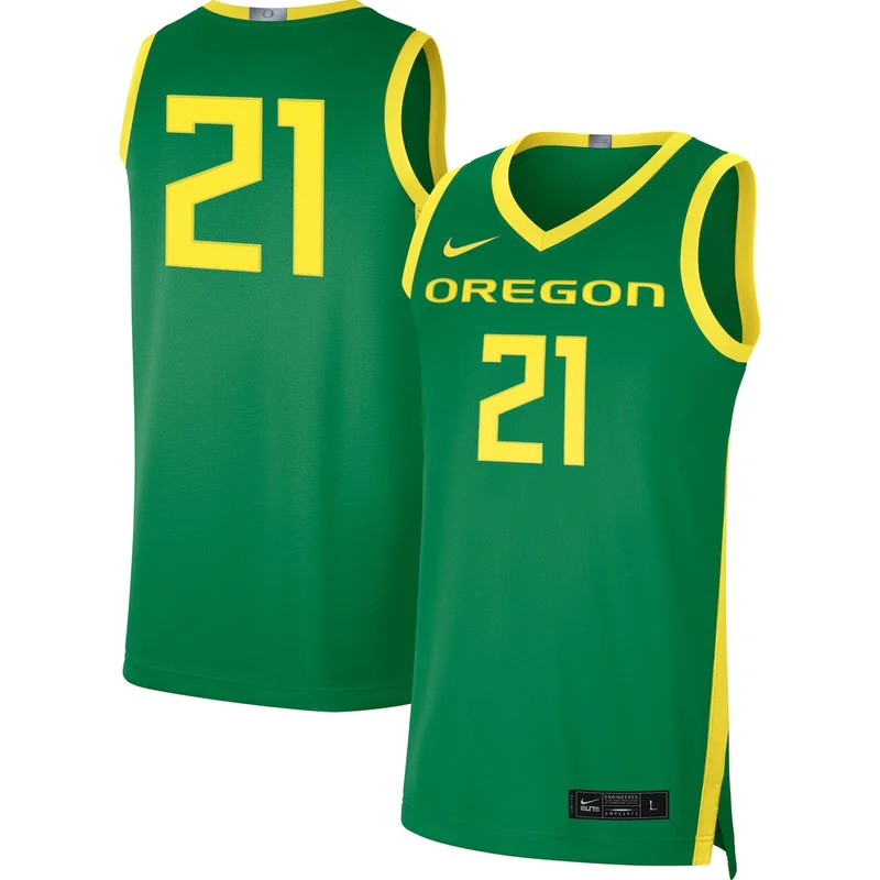 #21 Black Oregon Ducks Team Basketball Jersey - Image 4