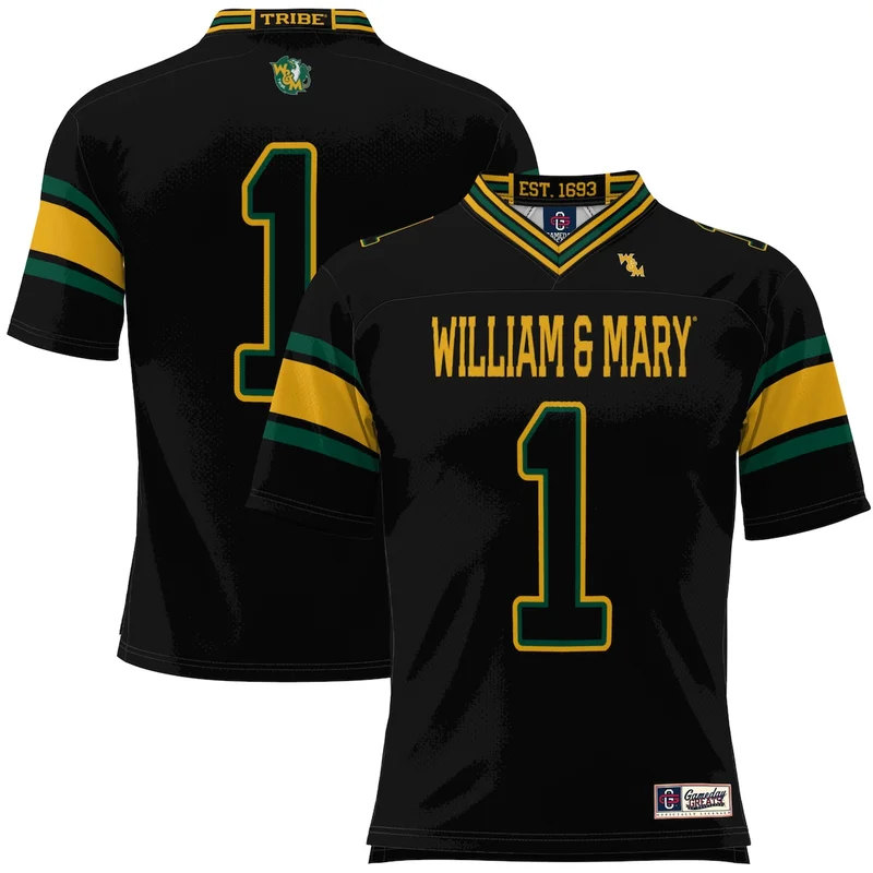 #1 Black William & Mary Tribe Football Jersey GameDay Greats - Image 5