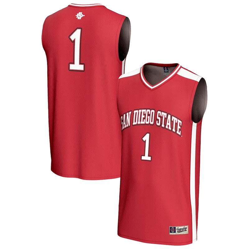 Scarlet #1 San Diego State Aztecs Lightweight Basketball Jersey GameDay Greats - Image 3
