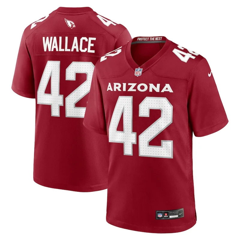 K'Von Wallace 42 Arizona Cardinals Jersey Team Game - Cardinal