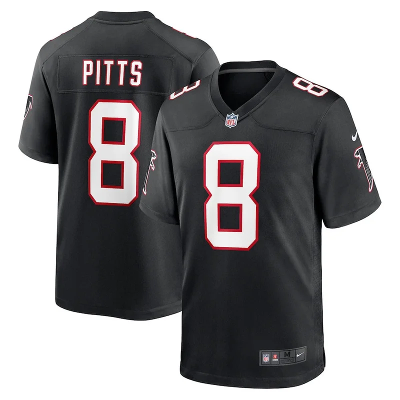 Kyle Pitts 8 Atlanta Falcons Game Jersey - Black